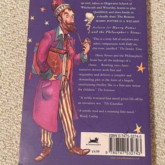 Harry Potter and the Philosopher's Stone 1st Edition - Picture 2 of 6